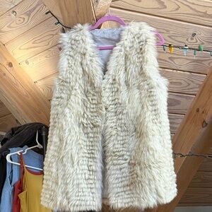 Fur Vest in Cream